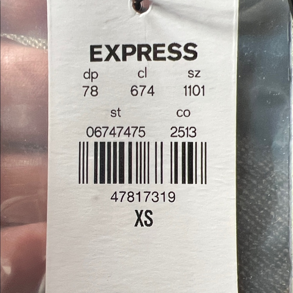 Express Women's Charcoal Brown Tan Blazer - Picture 7 of 7